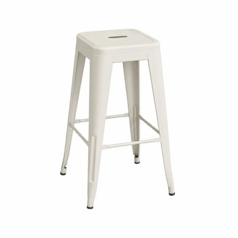 Stołek metalowy biały 75 cm