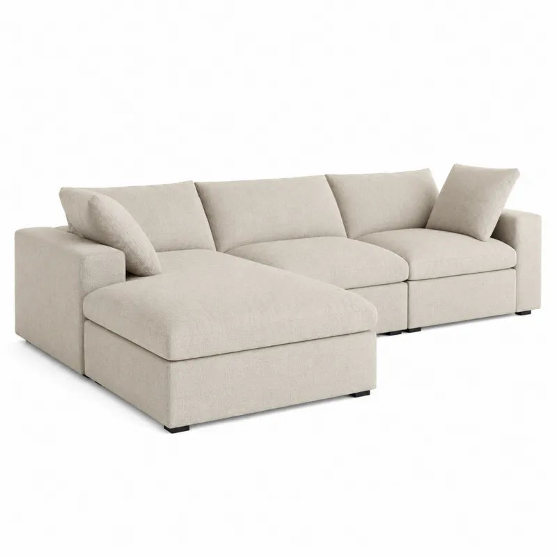 Modułowa sofa narożna beżowa 320 cm