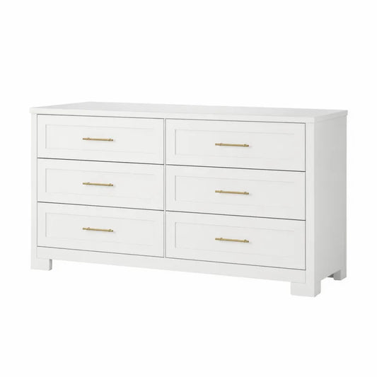 Komoda z 6 szufladami z płyty MDF biała