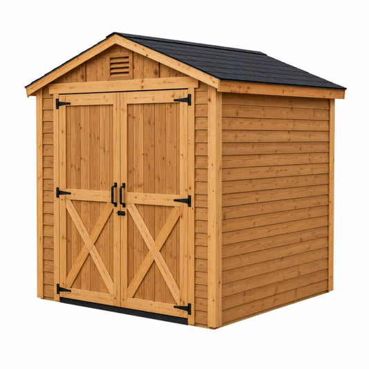 Drewniana szopa ogrodowa z sosny z gontem asfaltowym 240 cm x 185 cm x 210 cm