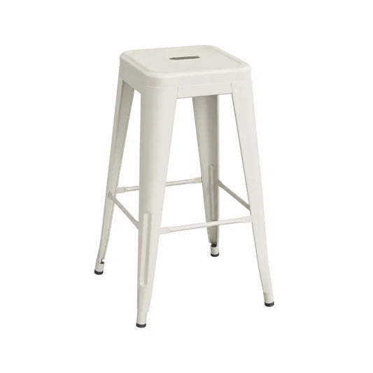 Stołek metalowy biały 75 cm