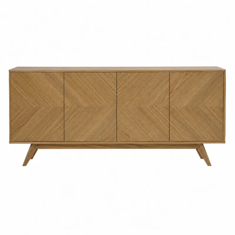 Komoda drewniana z dębowego forniru 200x45x80 cm